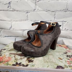 Chie Mihara Brown Ostrich Leather Heels